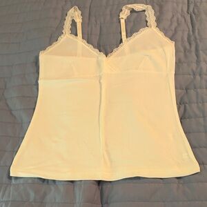 Victoria's Secret White Cotton-Blend Cami